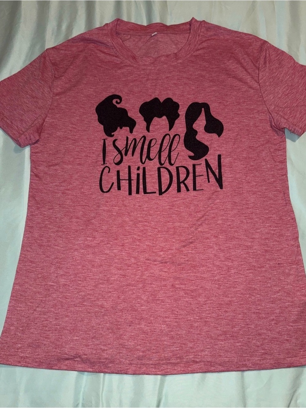 Disney Pink Heather 'I Smell Children' Graphic Tee Ladies Medium NWOT
